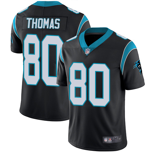 Carolina Panthers Limited Black Youth Ian Thomas Home Jersey NFL Football #80 Vapor Untouchable